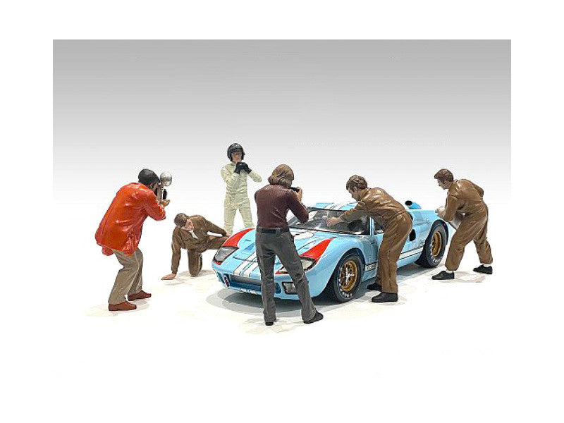"Race Day 1" 6 piece Figurine Set for 1/18 Scale Models by American Diorama American Diorama
