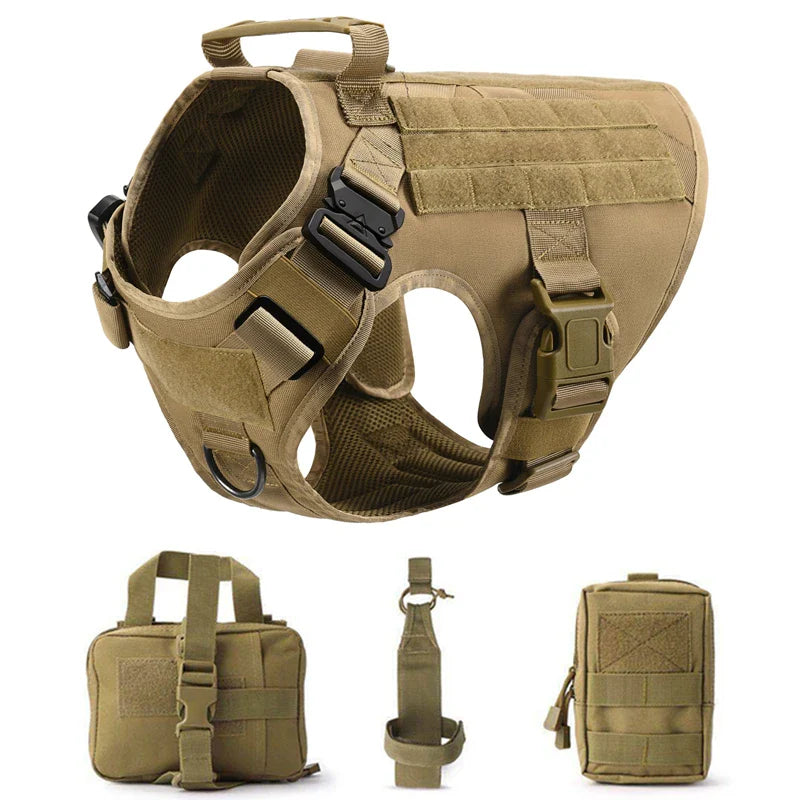 Tactical Military Vest Pet German Shepherd Golden Retriever Tactical  Training Dog Harness and Leash Set For All Breeds Dogs Pi-Mart