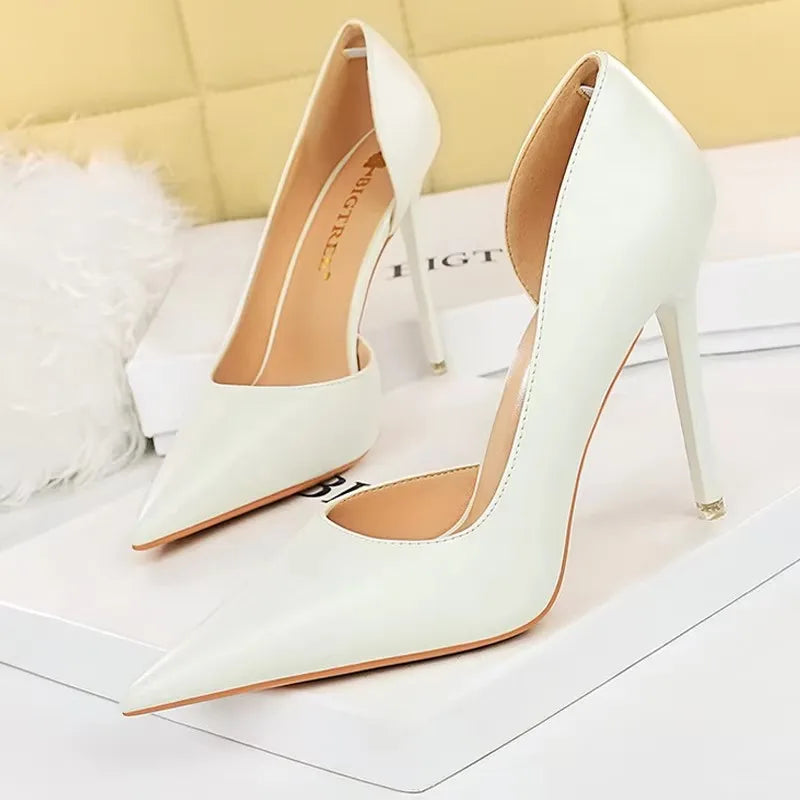 BIGTREE Shoes Black Women Pumps Quality Leather Women Shoes High Heels Fashion Wedding Shoes Stiletto Luxurious Elegant Pumps Pi-Mart