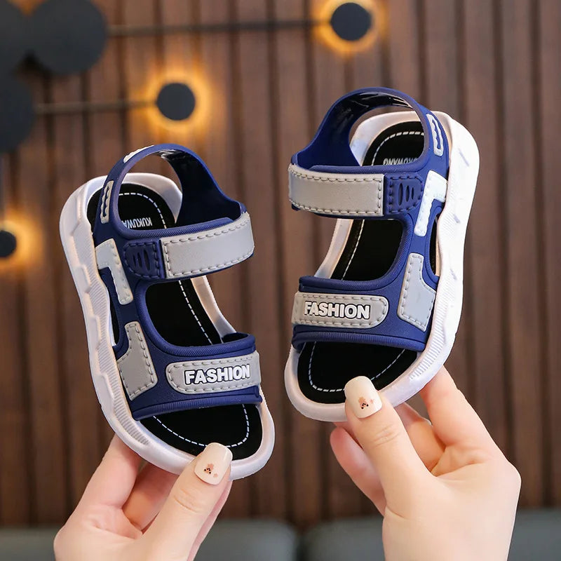 Summer Baby Sandals Solid Color Baby Boy Sandals Soft Sole Anti-slip Boys Girls Sandals Toddler Baby Shoes Beach 2-12 Years LadyShow.Store