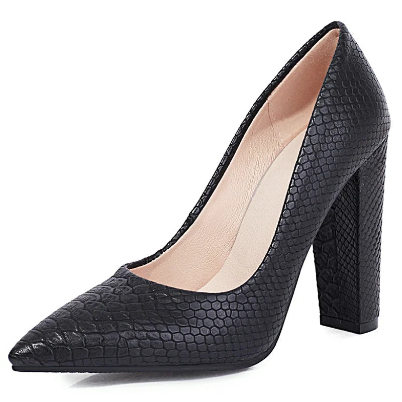 Fashion High Heels Shoes Women Large Size Sexy Animal Print Block Heels Pumps Women Party Office Shoes Dress Pumps Female Pi-Mart