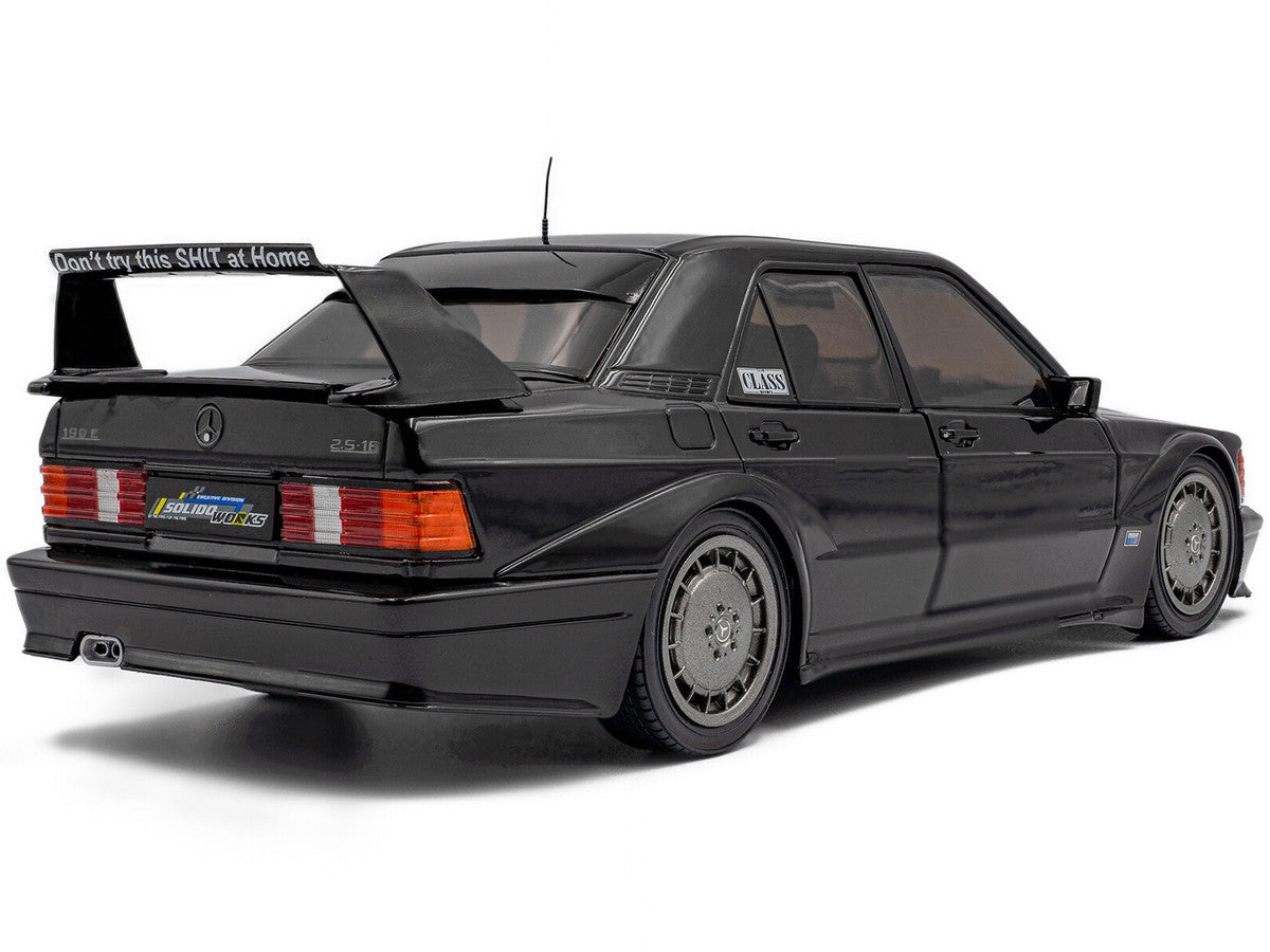 Mercedes Benz 190 Evolution II (W201) "Solido Works" Black 1/18 Diecast Model Car by Solido Solido