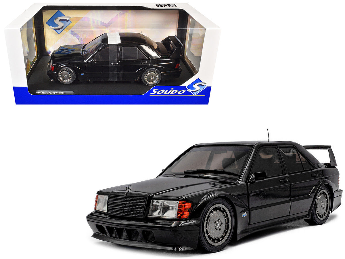 Mercedes Benz 190 Evolution II (W201) "Solido Works" Black 1/18 Diecast Model Car by Solido Solido