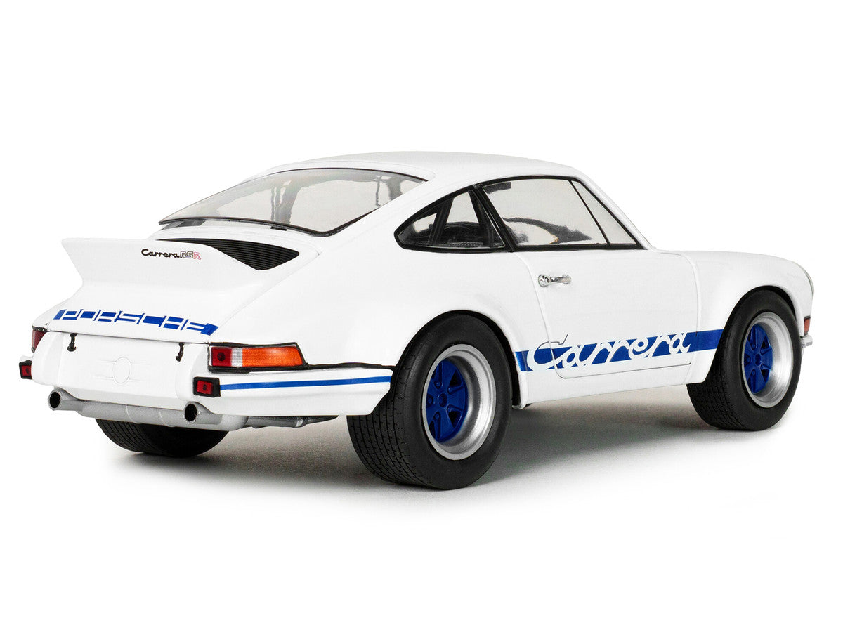 1973 Porsche 911 RSR Carrera White with Blue Stripes 1/18 Diecast Model Car by Solido Solido