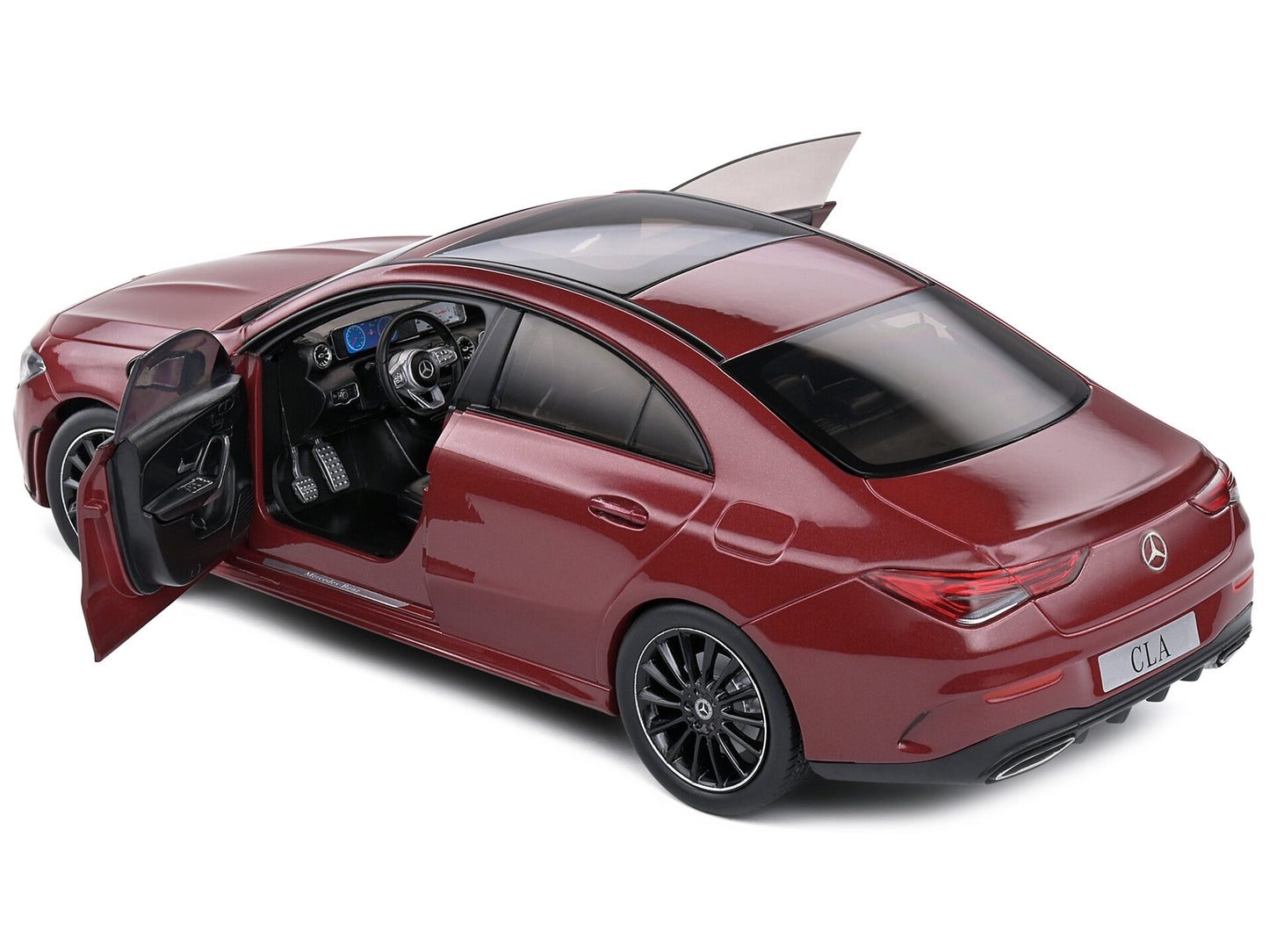 2019 Mercedes-Benz CLA C118 Coupe Rouge Patagonie Red Metallic with Sunroof 1/18 Diecast Model Car by Solido