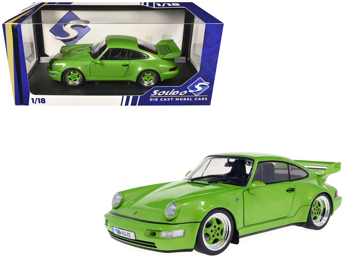 1990 Porsche 911 (964) Carrera RS "Streetfighter" Green Metallic 1/18 Diecast Model Car by Solido-4