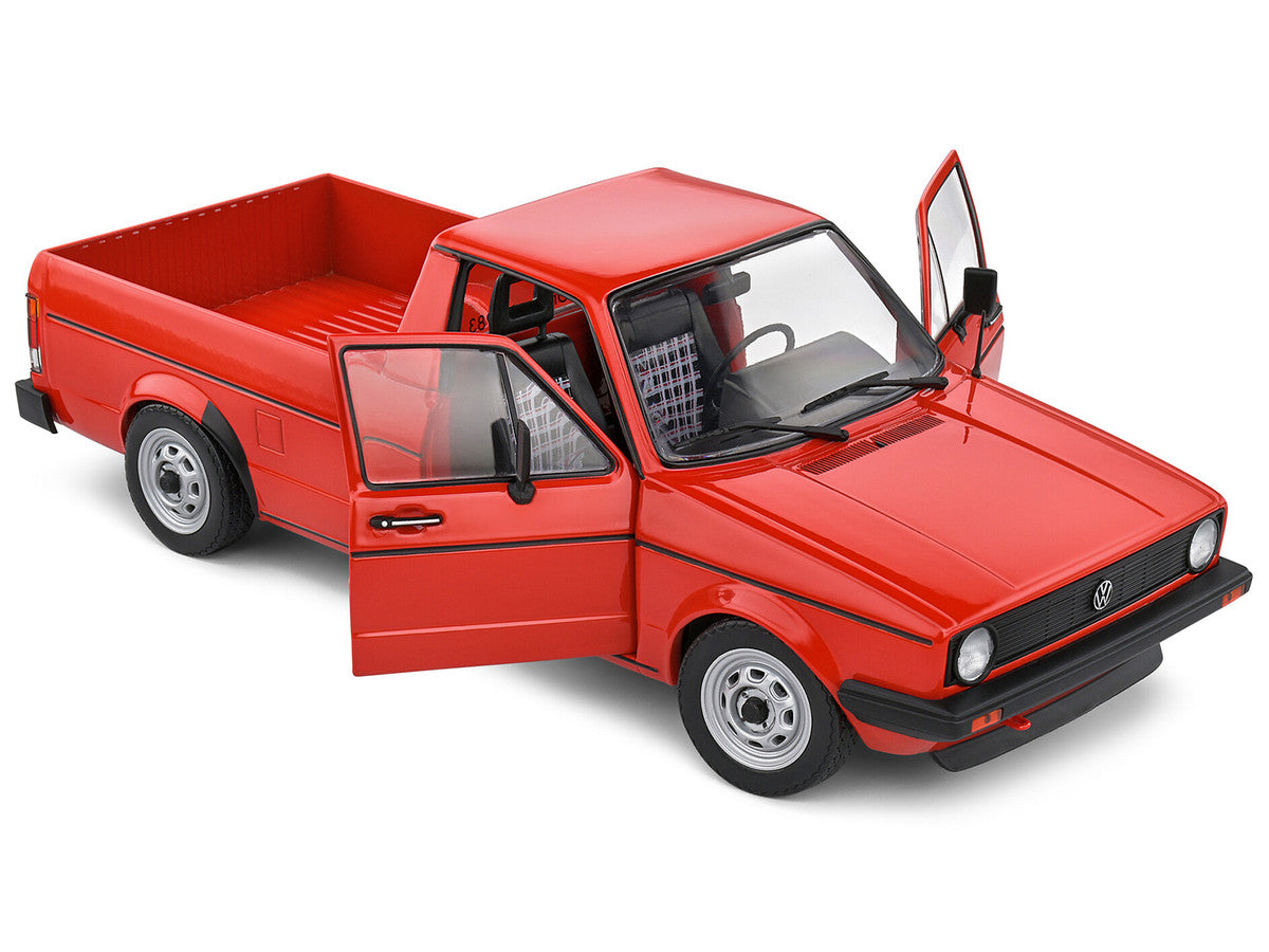 1983 Volkswagen Caddy MK 1 Pickup Truck Mars Red 1/18 Diecast Model Car by Solido-1