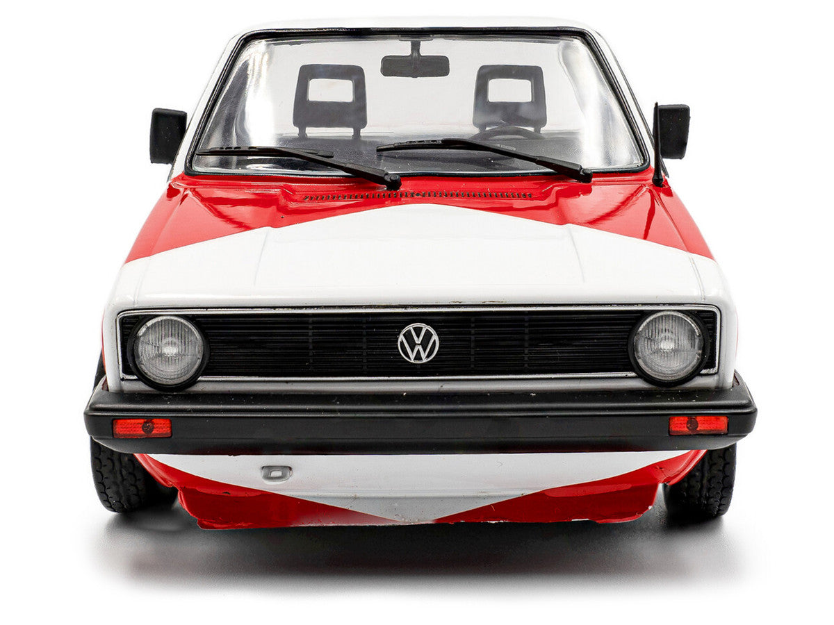1983 Volkswagen Caddy MK 1 Pickup Truck "Red Cowboy Racing Tribute" White and Red 1/18 Diecast Model Car by Solido Solido