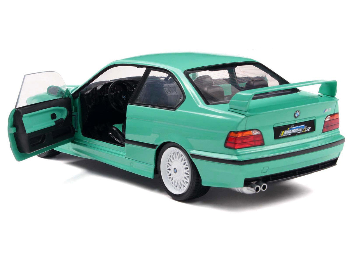 1991 BMW E36 M3 "Solido Works" Mint Green with Mint Green Interior 1/18 Diecast Model Car by Solido Solido