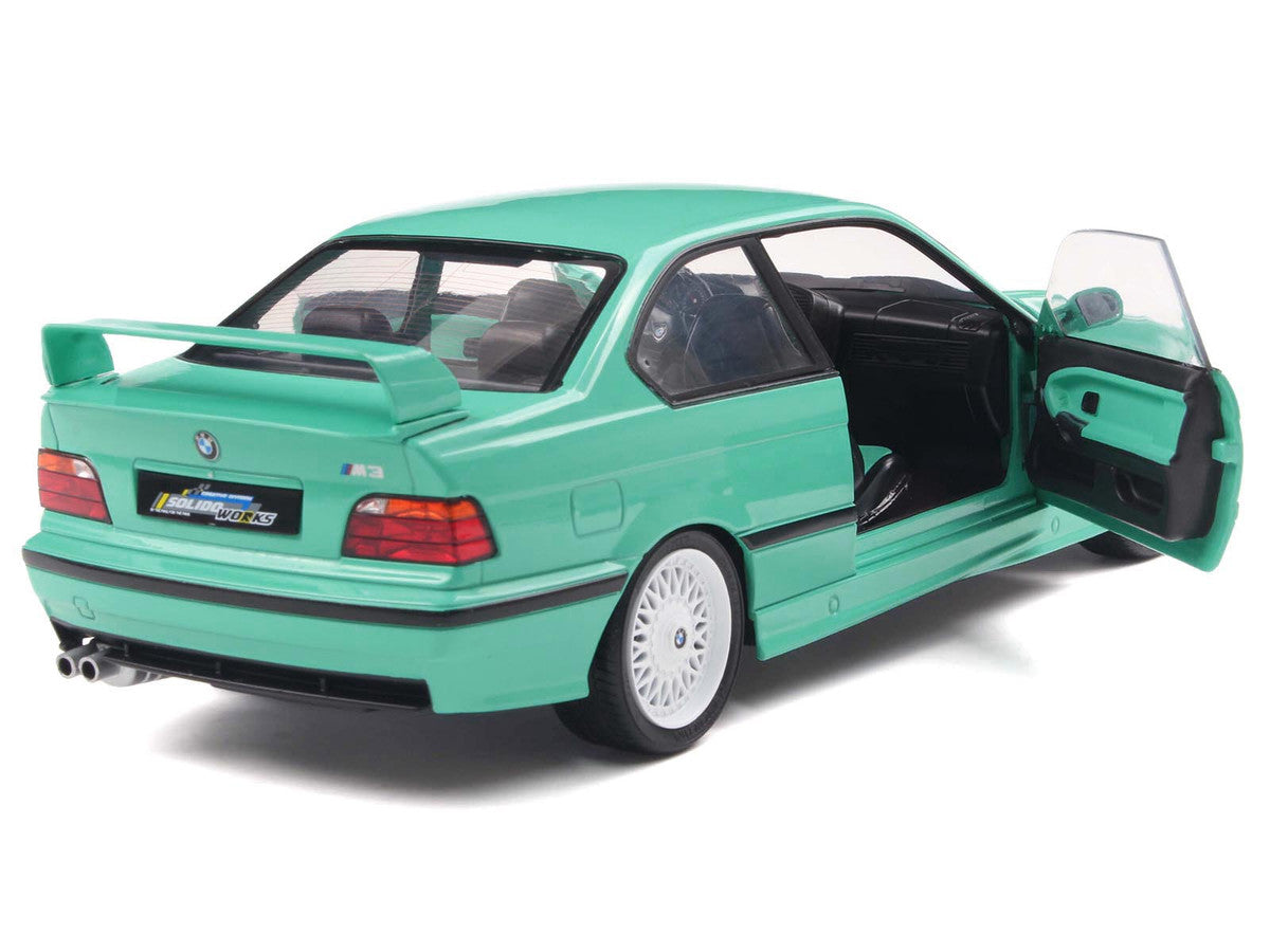 1991 BMW E36 M3 "Solido Works" Mint Green with Mint Green Interior 1/18 Diecast Model Car by Solido Solido