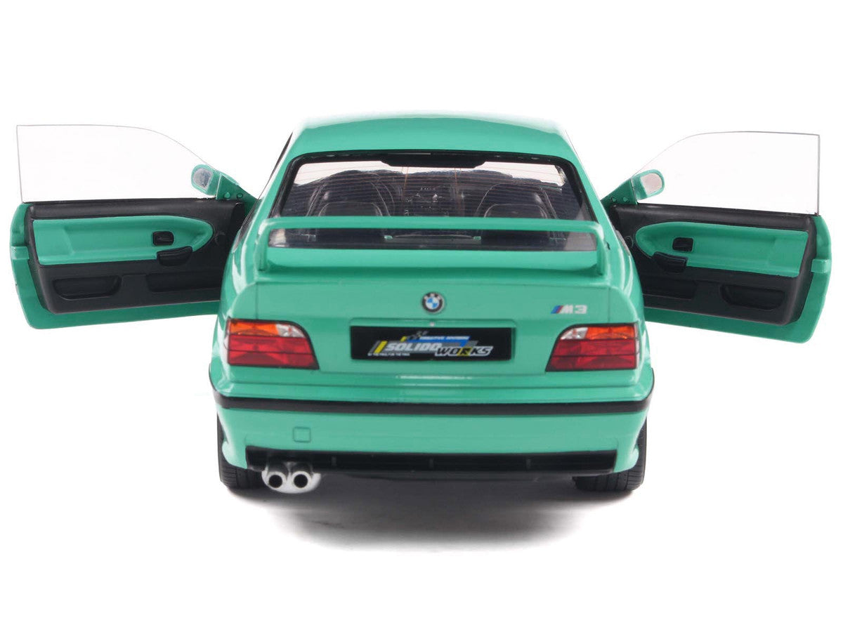 1991 BMW E36 M3 "Solido Works" Mint Green with Mint Green Interior 1/18 Diecast Model Car by Solido Solido