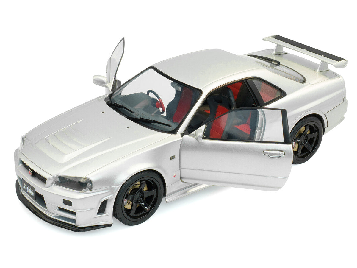 1999 Nissan Skyline GT-R (R34) Z-Tune RHD (Right Hand Drive) Silver Metallic 1/18 Diecast Model Car by Solido Solido