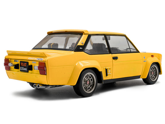 1980 Fiat 131 Abarth Yellow 1/18 Diecast Model Car by Solido-1