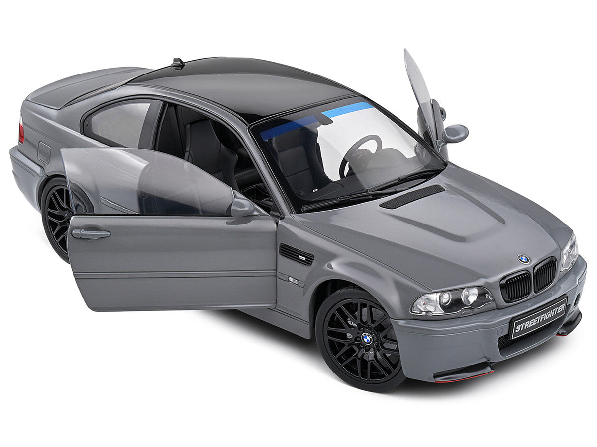 2000 BMW E46 M3 "Streetfighter" Nardo Gray with Black Top 1/18 Diecast Model Car by Solido Solido