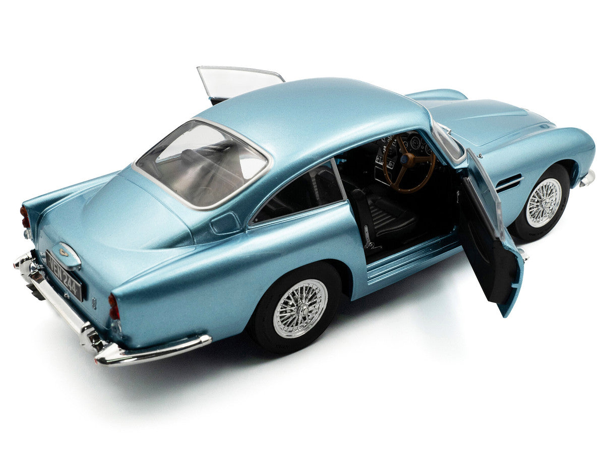 1964 Aston Martin DB5 RHD (Right Hand Drive) Light Blue Metallic 1/18 Diecast Model Car by Solido-2