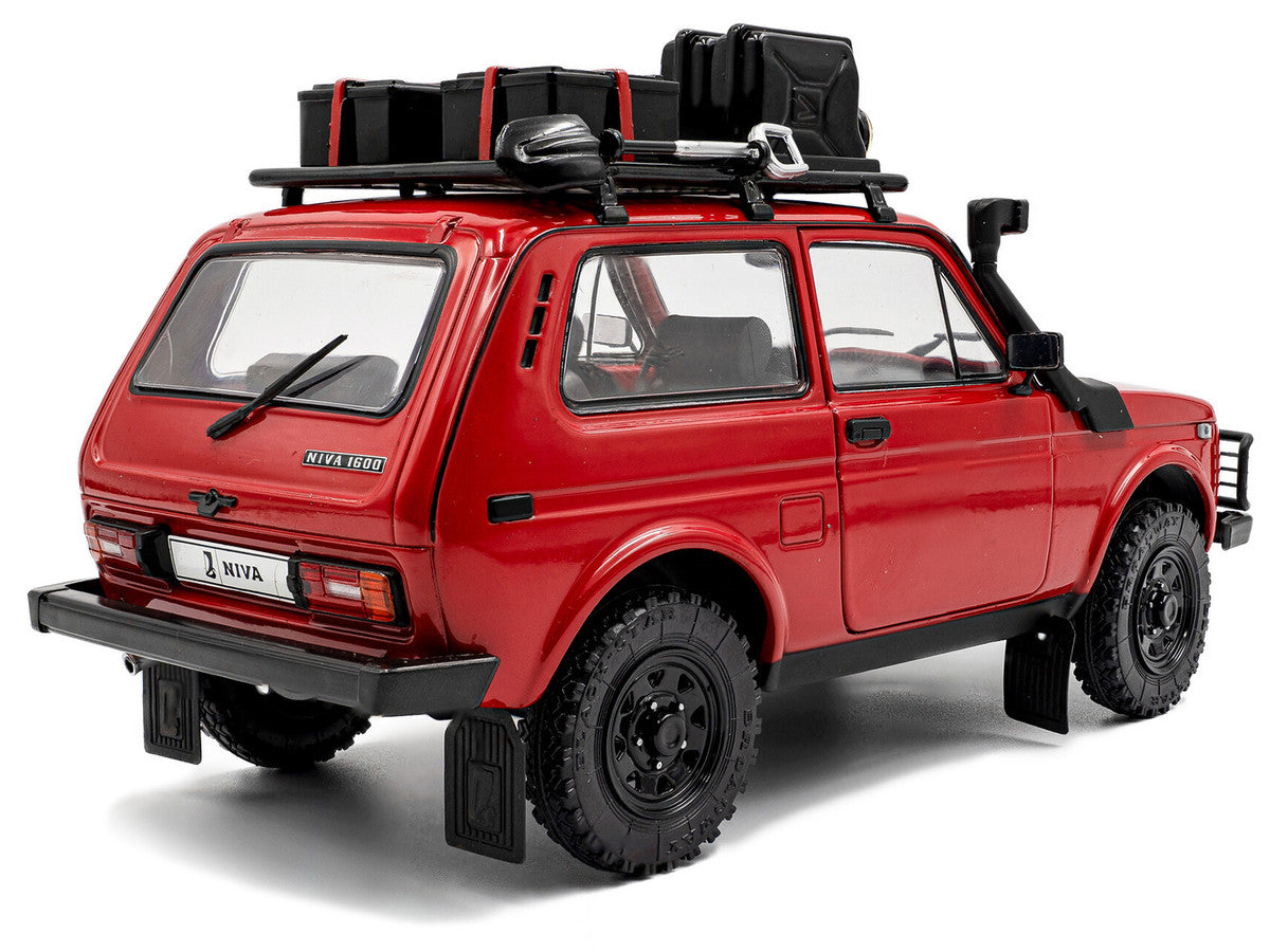 1980 Lada Niva Red with Roof Rack and Accessories 1/18 Diecast Model Car by Solido Solido