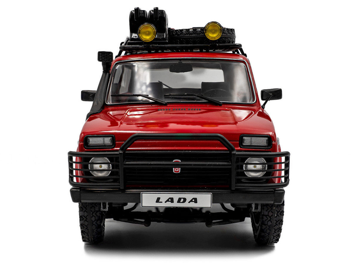 1980 Lada Niva Red with Roof Rack and Accessories 1/18 Diecast Model Car by Solido Solido