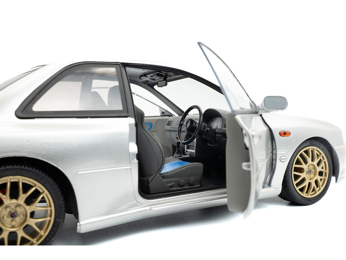 1998 Subaru Impreza 22B RHD (Right Hand Drive) Silver Metallic with Gold Wheels 1/18 Diecast Model Car by Solido Solido