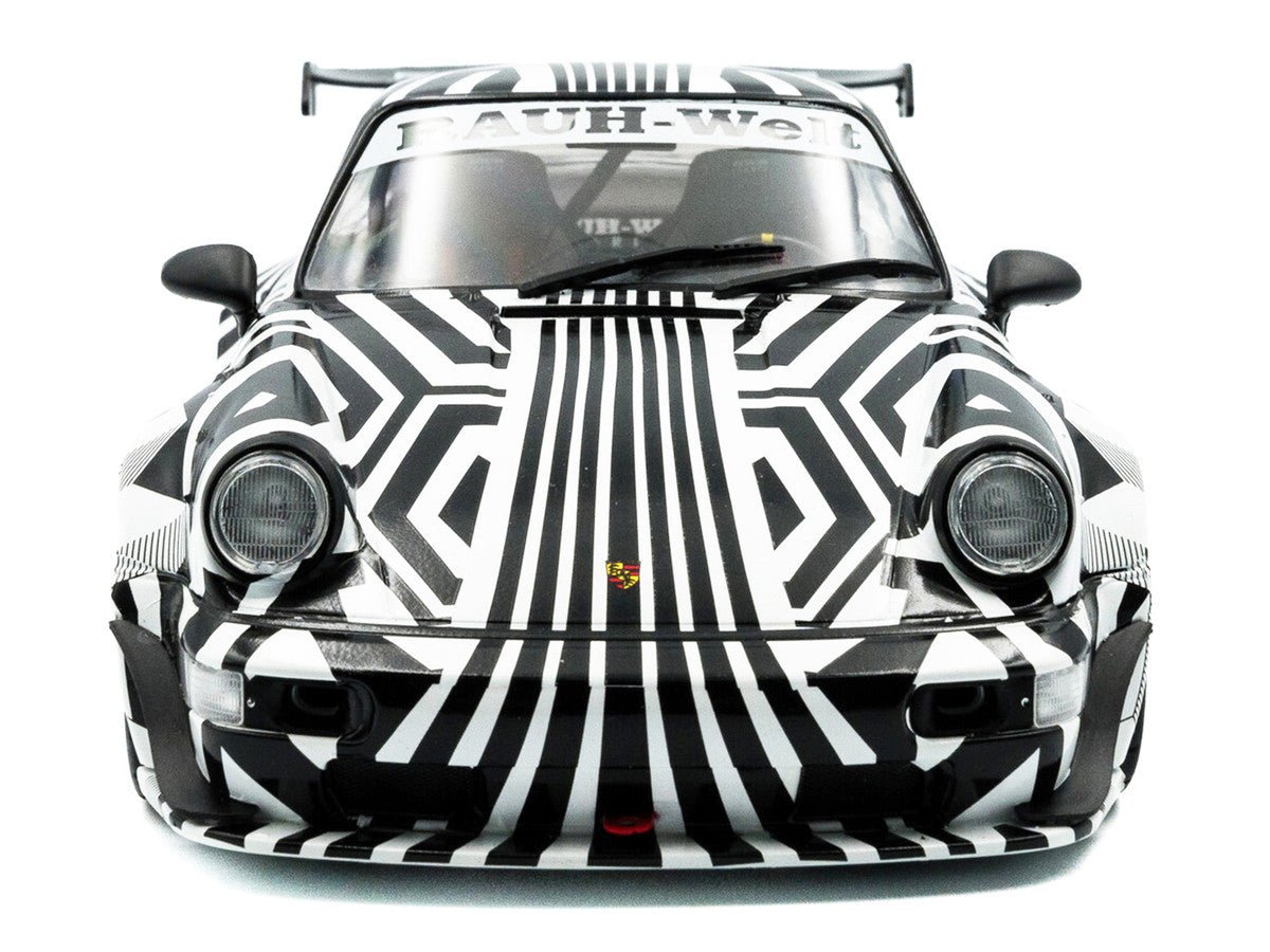 2022 RWB Bodykit #13 "The Zebra" Black and White Striped 1/18 Diecast Model Car by Solido-3