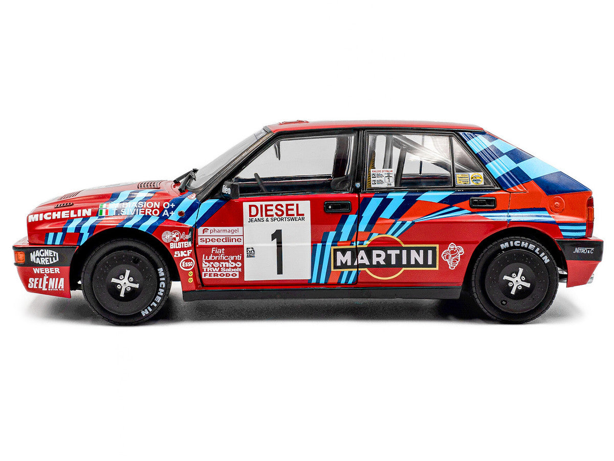 Lancia Delta HF Integrale #1 Miki Biasion - Tiziano Siviero Winner "Rally Sanremo" (1989) "Competition" Series 1/18 Diecast Model Car by Solido Solido