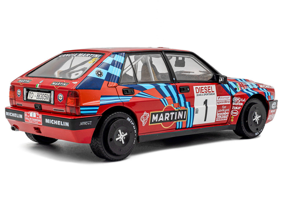 Lancia Delta HF Integrale #1 Miki Biasion - Tiziano Siviero Winner "Rally Sanremo" (1989) "Competition" Series 1/18 Diecast Model Car by Solido Solido