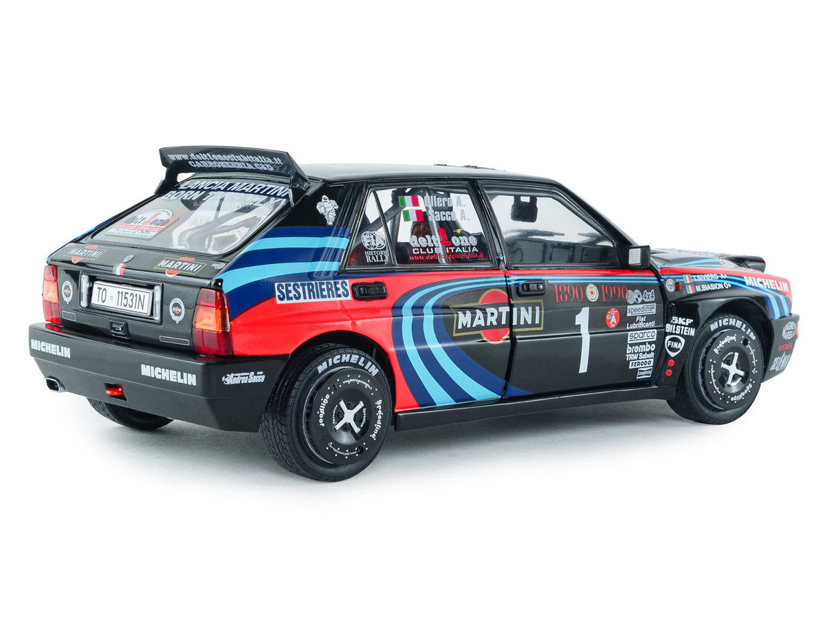 Lancia Delta HF Integrale #1 A. Sacco - A. Ollero "Miki Biasion Martini Racing Rallye Monte Carlo 1990 Tribute" FIA Historic Rally (2026) "Competition" Series 1/18 Diecast Model Car by Solido Solido