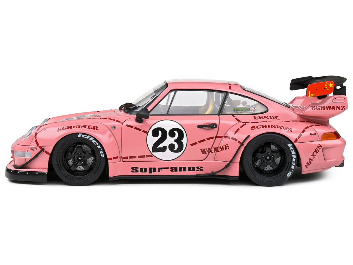 2020 RWB Bodykit #23 "Pink Pig" Pink with Graphics 1/18 Diecast Model Car by Solido Solido