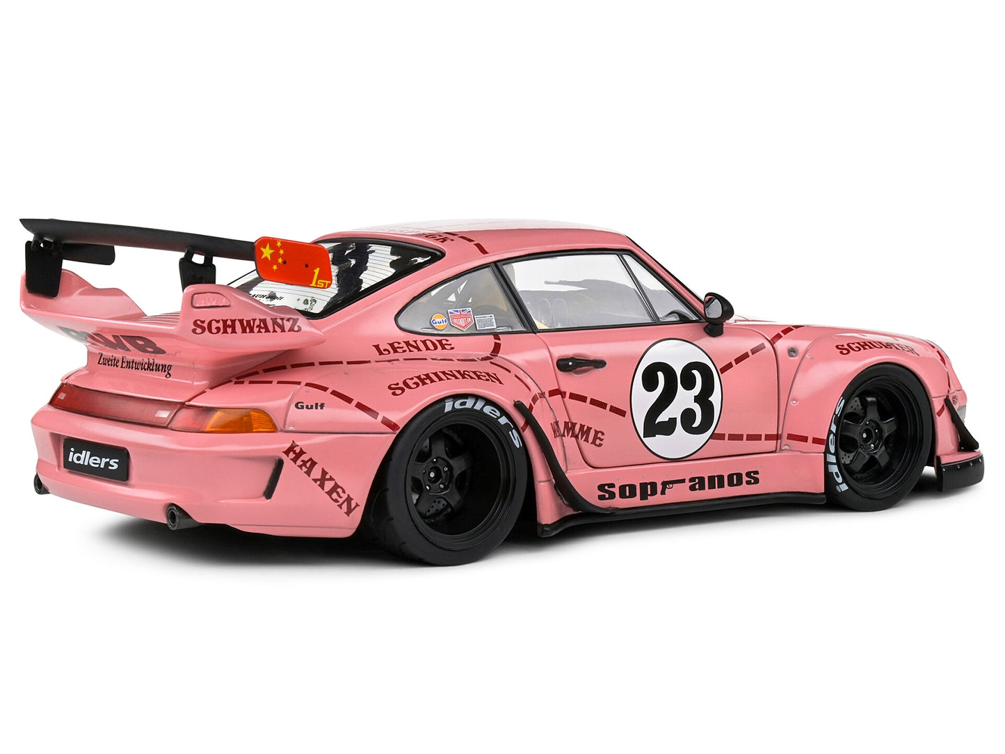 2020 RWB Bodykit #23 "Pink Pig" Pink with Graphics 1/18 Diecast Model Car by Solido