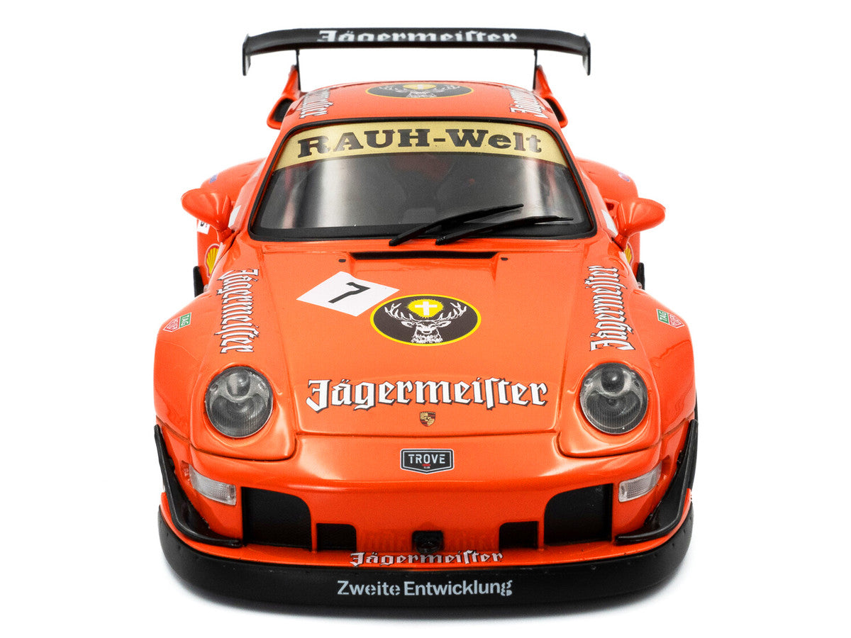2020 RWB Bodykit #7 "Jagermeister" Orange with Graphics 1/18 Diecast Model Car by Solido LuxuryLifeWay Online Store