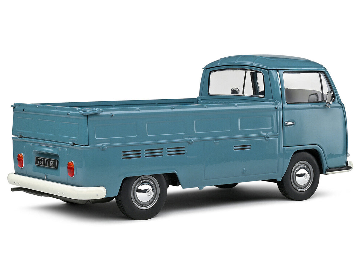 1968 Volkswagen T2 Pickup Truck Petrol Blue 1/18 Diecast Model Car by Solido-3
