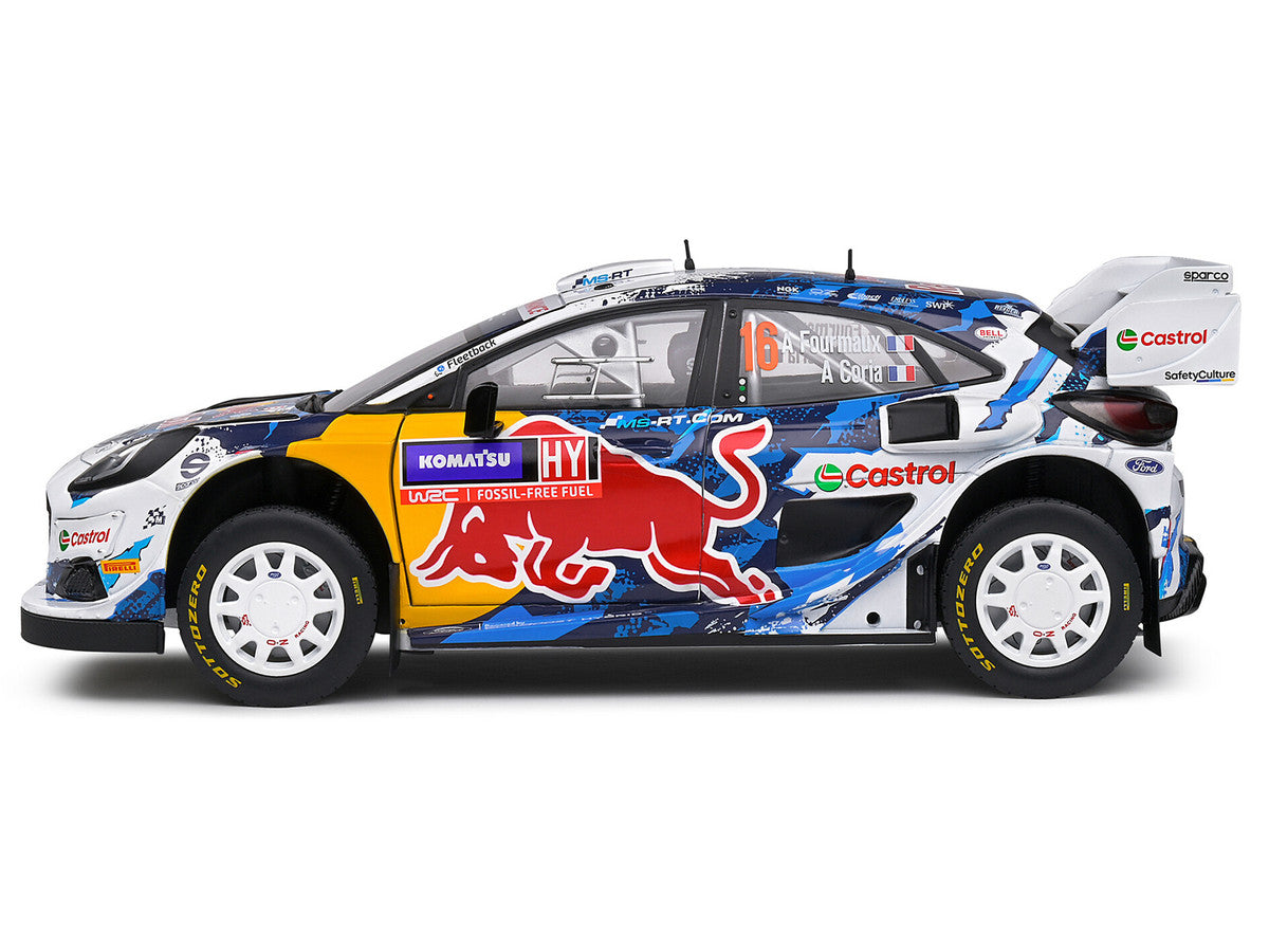 Ford Puma Rally1 Hybrid #16 Adrien Fourmaux - Alexandre Coria 3rd Place "Rally Sweden" (2024) "Competition" Series 1/18 Diecast Model Car by Solido-0