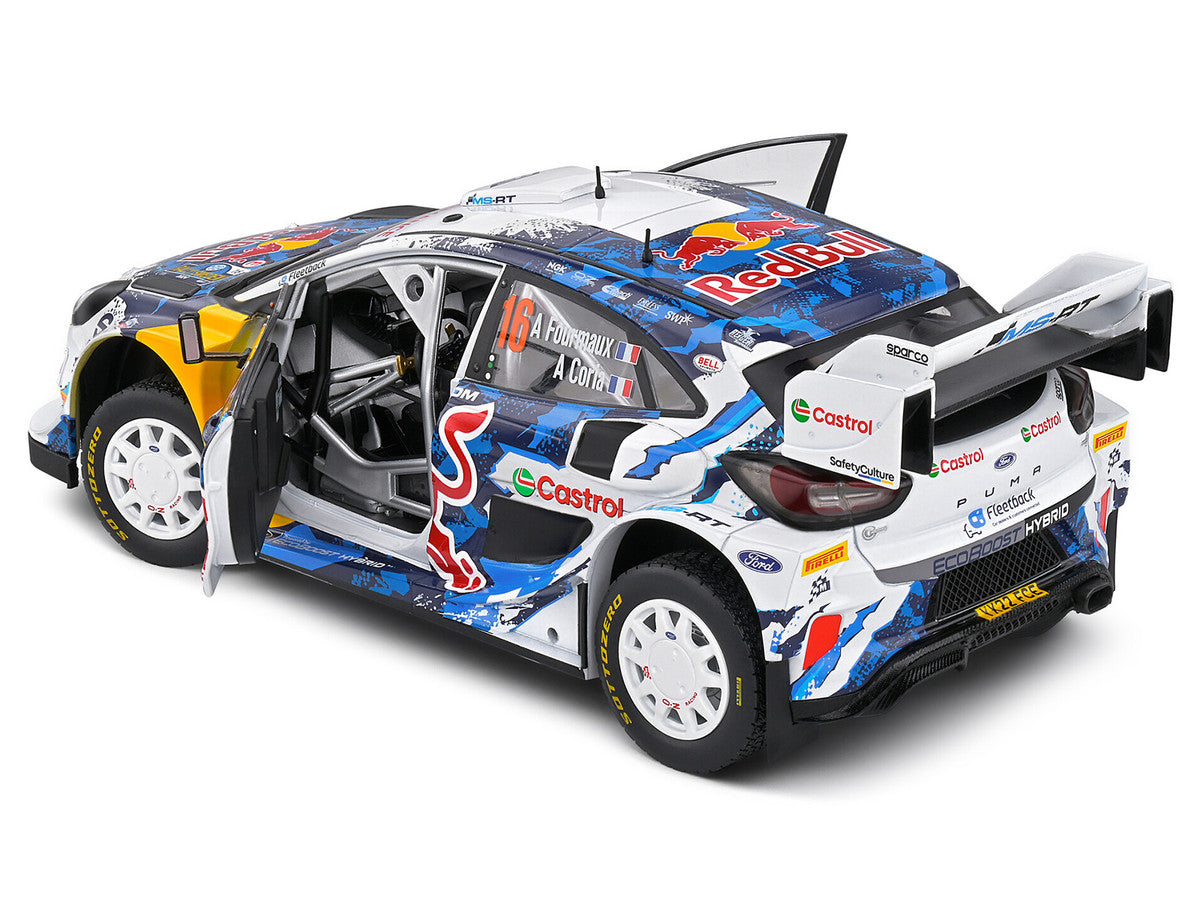 Ford Puma Rally1 Hybrid #16 Adrien Fourmaux - Alexandre Coria 3rd Place "Rally Sweden" (2024) "Competition" Series 1/18 Diecast Model Car by Solido-2