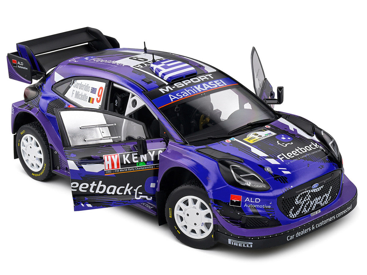 Ford Puma Rally1 Hybrid #9 Jourdan Serderidis - Frederic Miclotte "Safari Rally Kenya" (2022) "Competition" Series 1/18 Diecast Model Car by Solido Solido