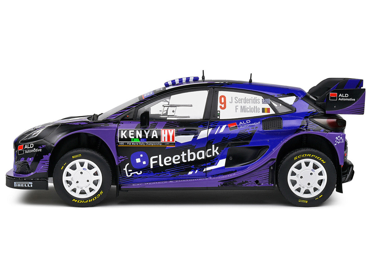 Ford Puma Rally1 Hybrid #9 Jourdan Serderidis - Frederic Miclotte "Safari Rally Kenya" (2022) "Competition" Series 1/18 Diecast Model Car by Solido Solido