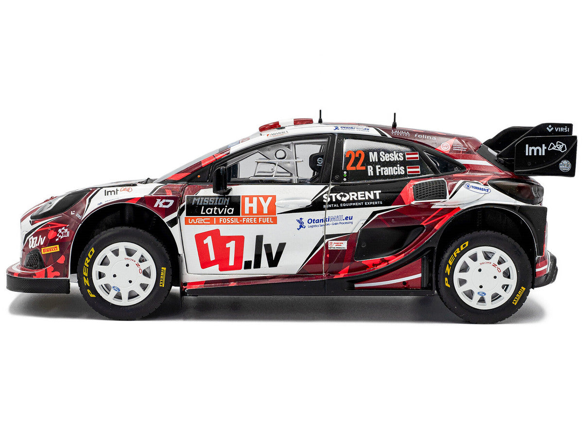 Ford Puma Rally1 #22 Martins Sesks - Renars Francis "Rally Latvia" (2024) "Competition" Series 1/18 Diecast Model Car by Solido-0