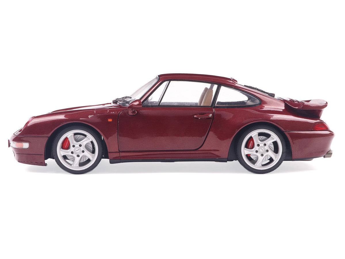 1997 Porsche 911 (993) Turbo Arena Red Metallic 1/18 Diecast Model Car by Solido-1