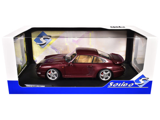1997 Porsche 911 (993) Turbo Arena Red Metallic 1/18 Diecast Model Car by Solido-0