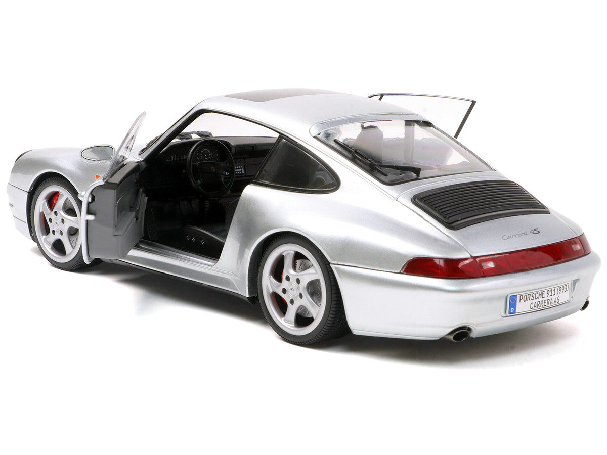 1996 Porsche 911 (993) 4S Polar Silver Metallic 1/18 Diecast Model Car by Solido Solido