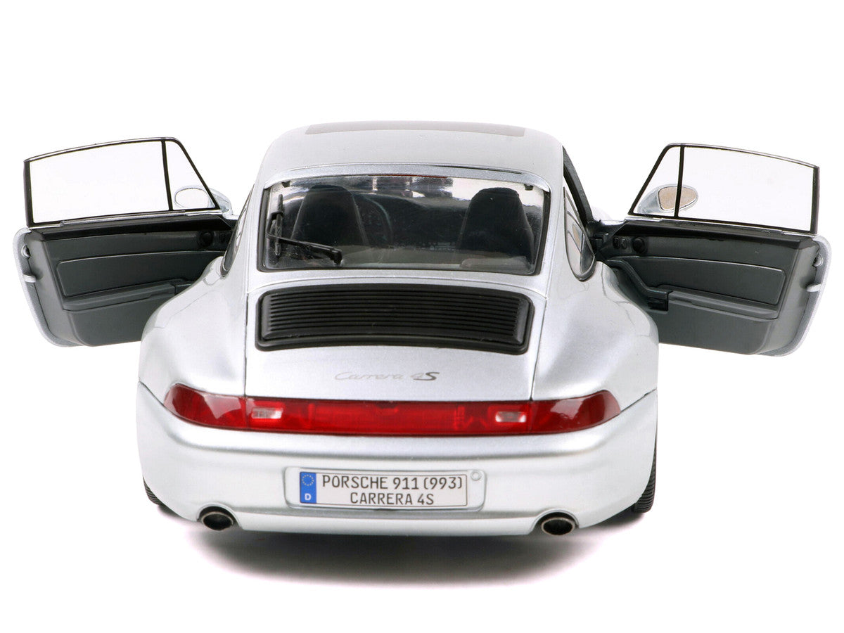 1996 Porsche 911 (993) 4S Polar Silver Metallic 1/18 Diecast Model Car by Solido Solido