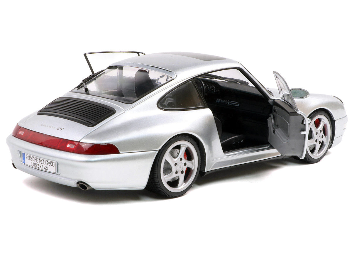 1996 Porsche 911 (993) 4S Polar Silver Metallic 1/18 Diecast Model Car by Solido Solido