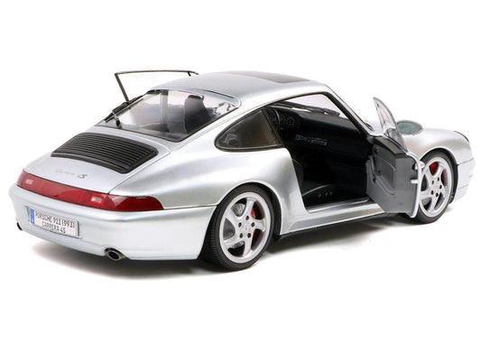 1996 Porsche 911 (993) 4S Polar Silver Metallic 1/18 Diecast Model Car by Solido Solido