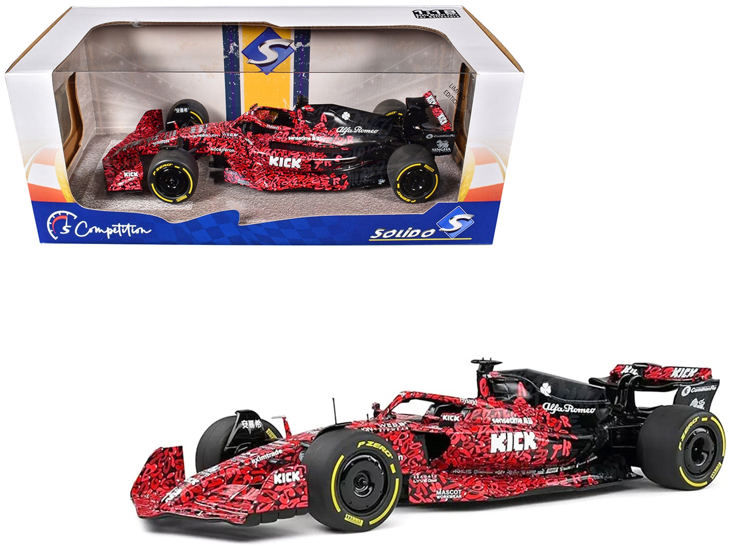 Alfa Romeo C43 "Alfa Romeo F1 Team x BOOGIE" Art Car Formula One F1 "World Championship" (2023) "Competition" Series 1/18 Diecast Model Car by Solido