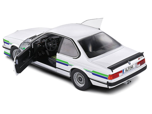 1984 BMW Alpina B7 Turbo (E24) White with Blue and Green Graphics 1/18 Diecast Model Car by Solido