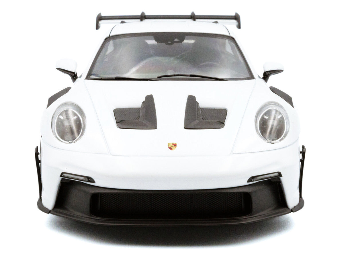 2024 Porsche 911 (992) GT3 RS White with Blue Stripes 1/18 Diecast Model Car by Solido-1