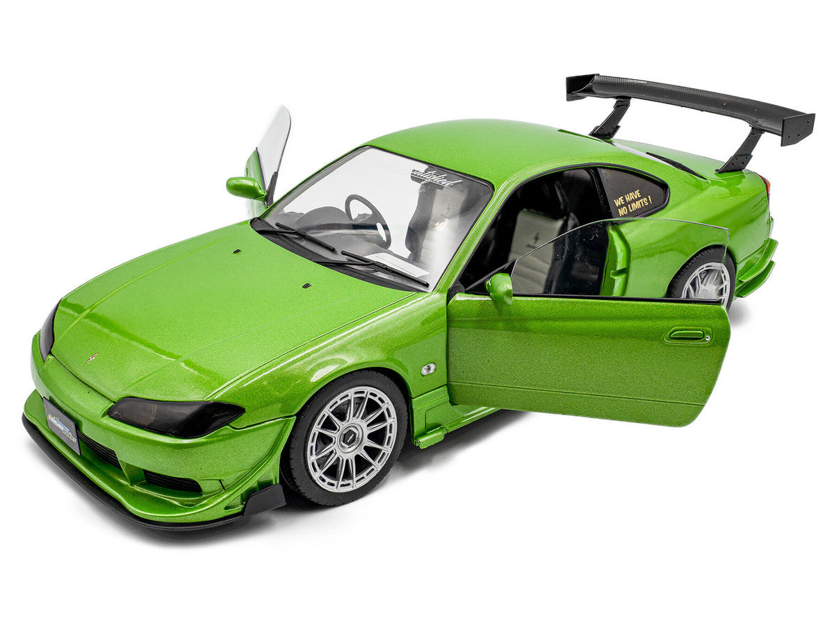1999 Nissan Silvia S15 Spec-R Aero RHD (Right Hand Drive) "Never Satisfied" Green Metallic 1/18 Diecast Model Car by Solido-2
