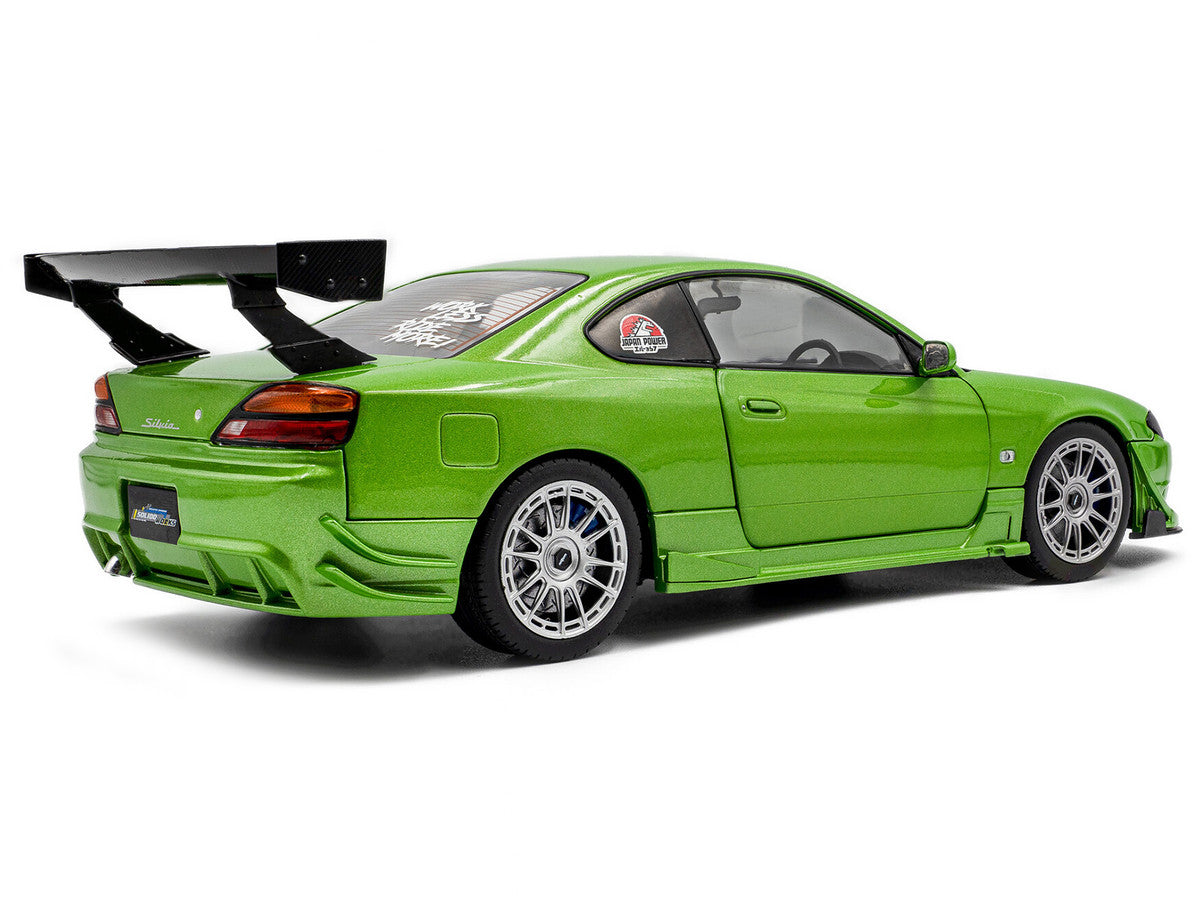 1999 Nissan Silvia S15 Spec-R Aero RHD (Right Hand Drive) "Never Satisfied" Green Metallic 1/18 Diecast Model Car by Solido-1
