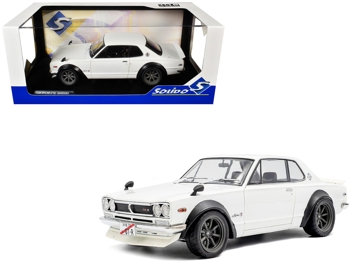 1970 Nissan Skyline (C10) Hakosuka RHD (Right Hand Drive) White 1/18 Diecast Model Car by Solido Solido