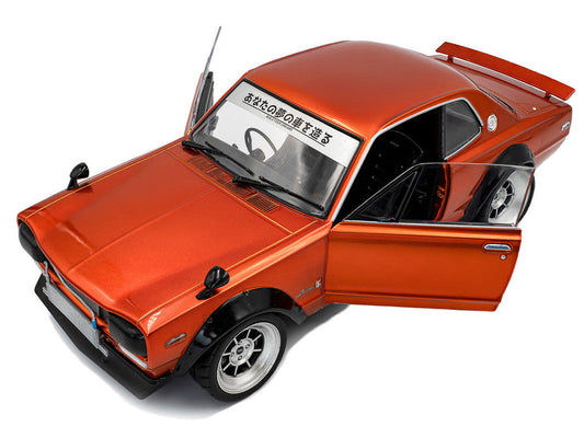 1970 Nissan Skyline (C10) Hakosuka RHD (Right Hand Drive) Orange Metallic 1/18 Diecast Model Car by Solido Solido