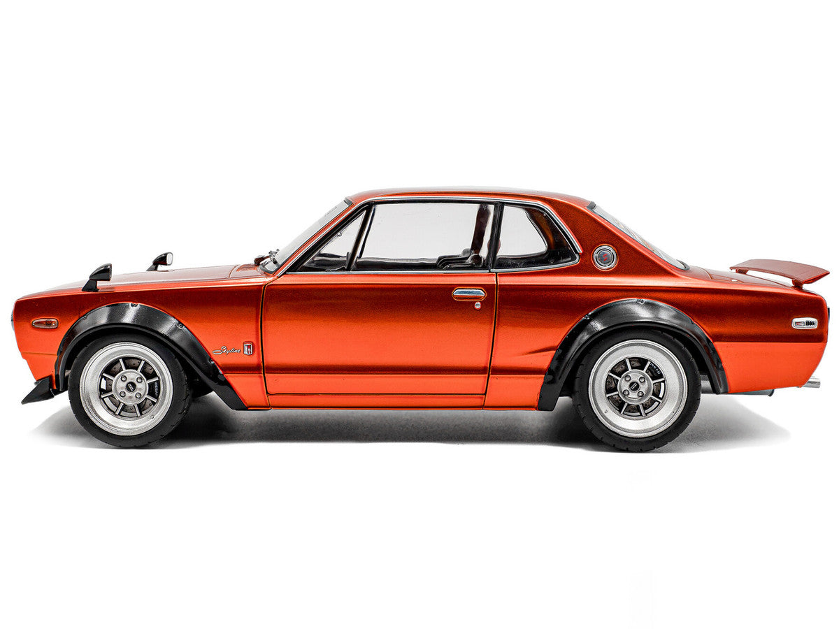 1970 Nissan Skyline (C10) Hakosuka RHD (Right Hand Drive) Orange Metallic 1/18 Diecast Model Car by Solido Solido