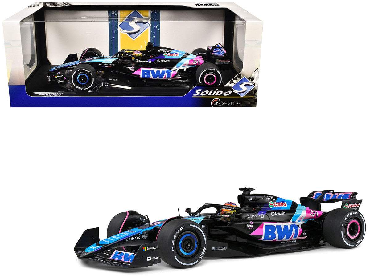 Alpine A524 #31 Esteban Ocon "BWT" Formula One F1 Miami GP (2024) "Competition" Series 1/18 Diecast Model Car by Solido Solido